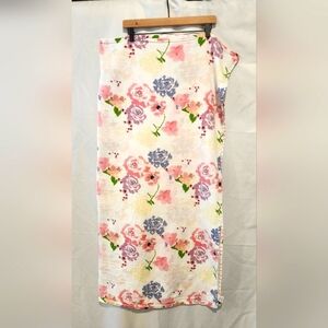 Burt's Bees Baby Organic Cotton Blanket Pastel Floral Soft